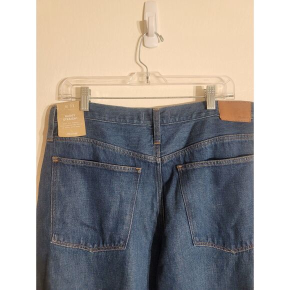 NWT Madewell Women's Baggy Straight Jeans Size 31 Indigo NH643 Y2K Cotton Hemp - Picture 7 of 7